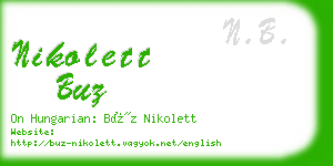 nikolett buz business card